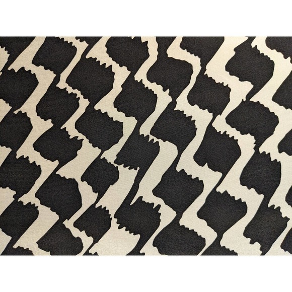 Derek Lam 10 Crosby Silk Shift Dress Black Cream Abstract Print 10 V-neck Lined - Picture 3 of 9